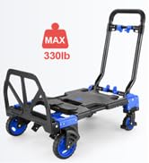 2-in-1 Folding Hand Truck Dolly 330LB Load Carrying Foldable Dolly