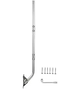 CEKAY Stainless Steel Antenna Mount (1.5" x 51"), Heavy-Duty Adjustable J-Pole Mast for TV Antenn...