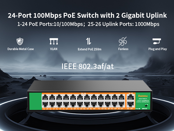 24 port poe switch
