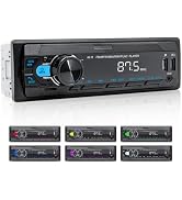 CAMECHO Single Din Car Stereo Receiver Bluetooth FM Radio | Hands Free Calling Car MP3 Player TF ...