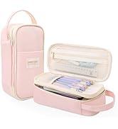 SKYDUE Large Capacity Pencil Case Organizer - Aesthetic School Supply Bag for Students &amp; Adults, ...