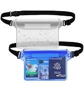 AiRunTech Waterproof Pouch with Waist Strap (2 Pack) | Beach Accessories Best Way to Keep Your Ph...