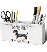 ELMCH Dachshund Pen Pencil Holder Organizer for Kitchen Decor, A Kitchen is Not Complete Without ...
