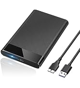 POSUGEAR 2.5'' External Hard Drive Enclosure USB 3.0 to SATA III Tool-Free External Hard Drive Ca...