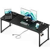 Coleshome 71 Inch Computer Desk with USB Ports, Large Office Desk, Long Study Student Writing Des...