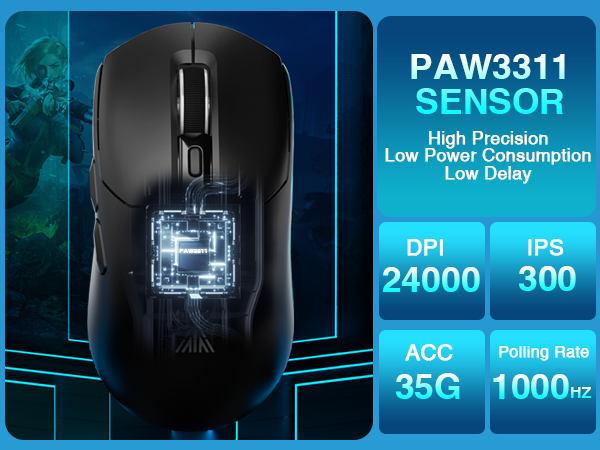 wireless gaming mouse with charging dock