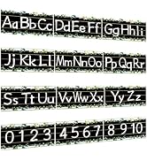 FloraSea 12Pcs Alphabet Bulletin Board Strips Set, Alphabet Line ABC Alphabet Banner Number Line ...