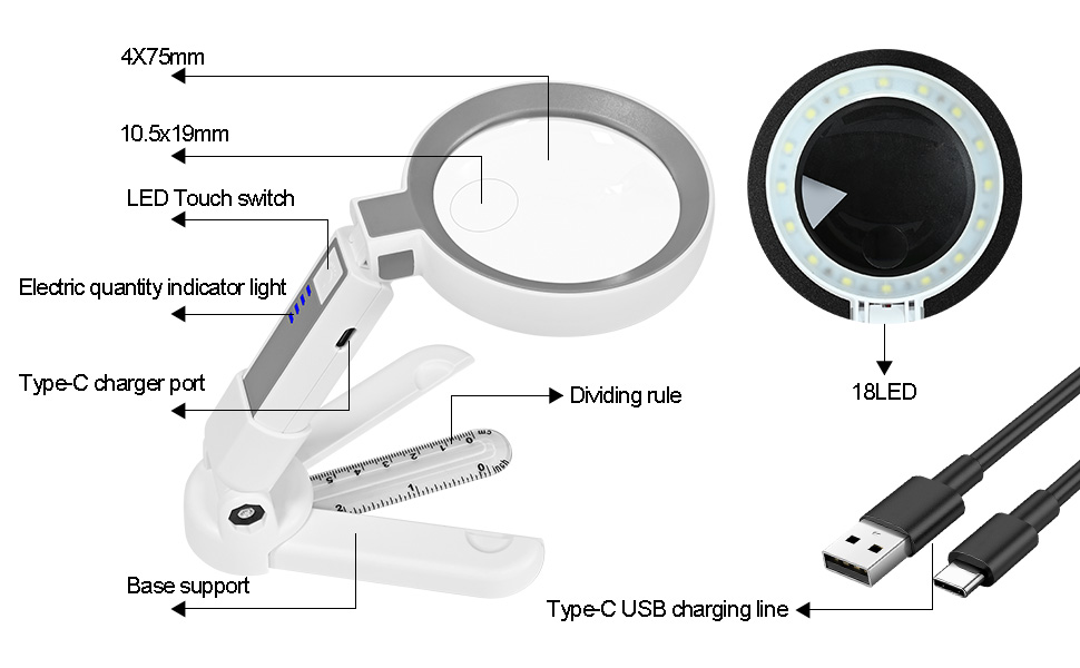 Handheld Magnifying Glass 