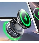 Jkoailiwi for Magsafe Car Mount Charger, 15W Wireless Faster Charging, Strongest Suction Cup Phon...