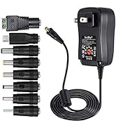 [Upgraded Version] SoulBay 30W Universal AC/DC Adapter Switching Power Supply with 8 Selectable A...
