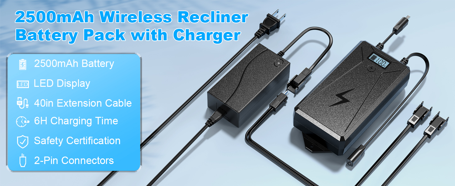 battery pack for reclining furniture