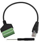 Poyiccot RJ45 Screw Terminal Adapter, RJ45 Male to 8 Pin Screw Terminal Connector, RJ45 Ethernet ...
