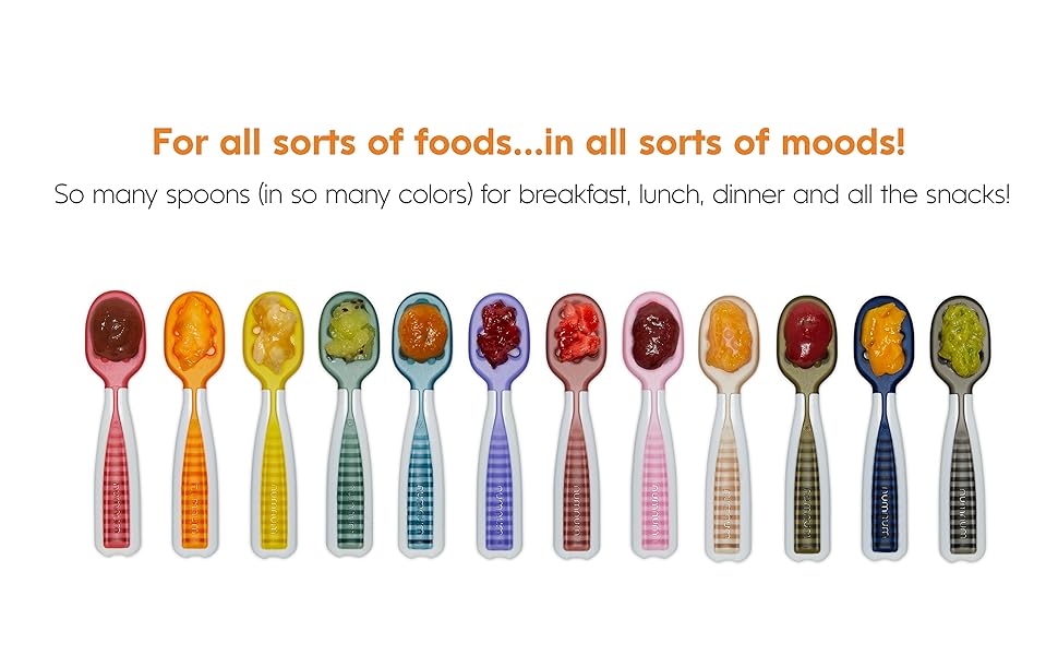 For all sorts of foods...in all sorts of mood! So many spoons for all of the meals and snacks!