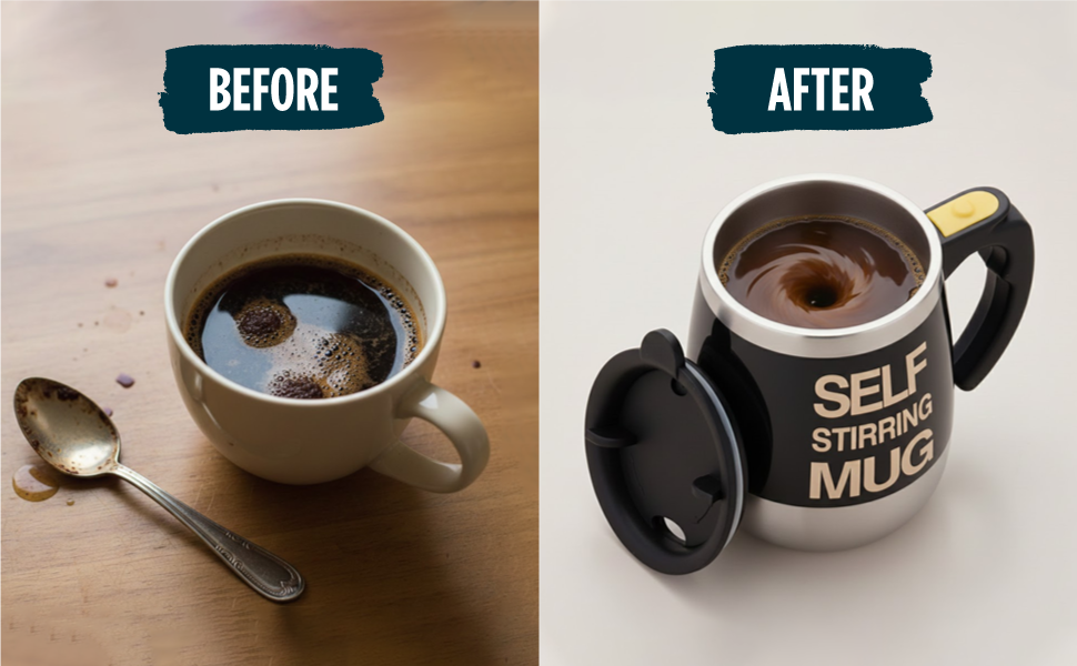 SELF STIRING MUG COFFEE