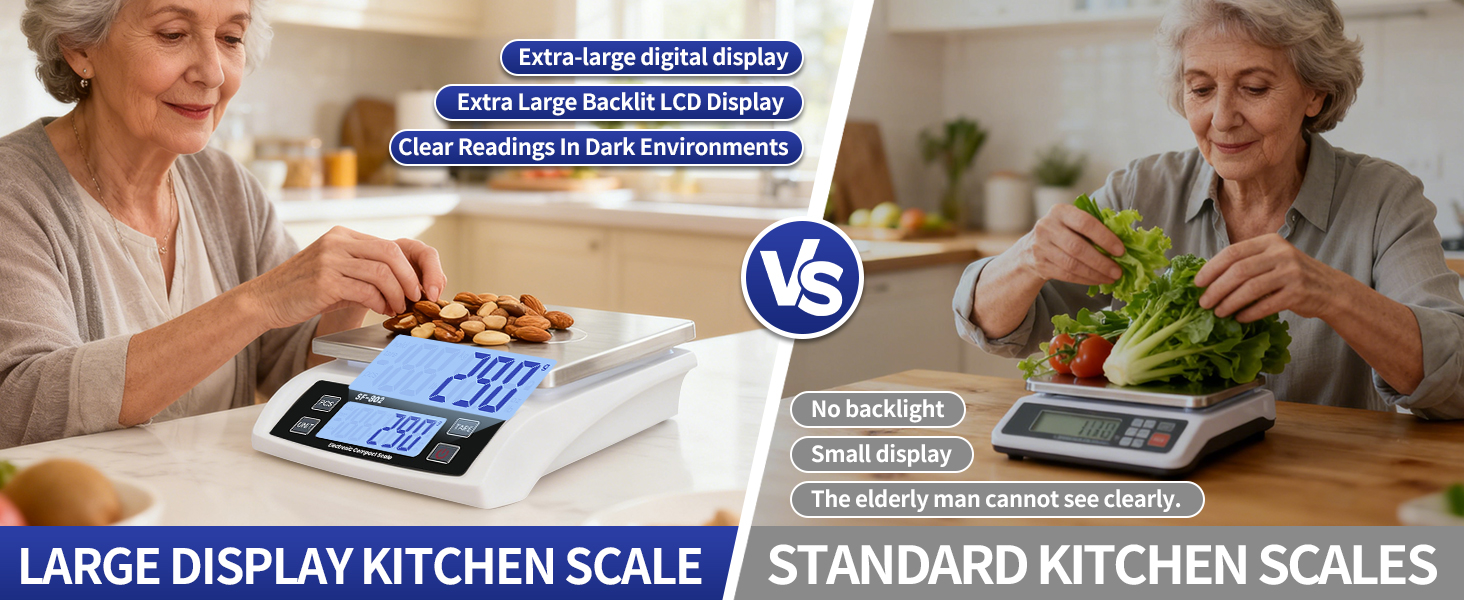 Large Digital Kitchen Scale 30KG Commercial Food Scale 66LB
