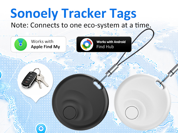 Sonoely Air Tracker Tags for Android and Apple