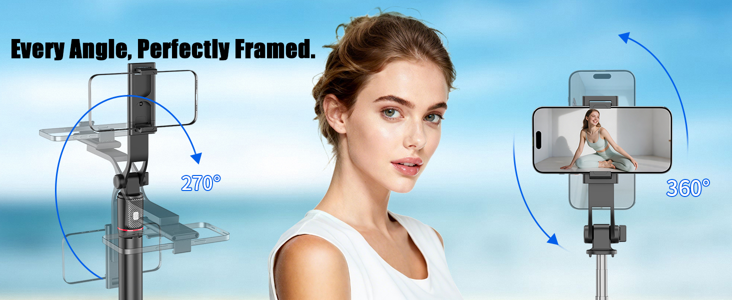 selfie stick, tripod, light