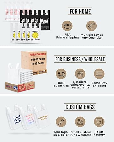 plastic thank you bags