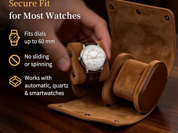 Secure Fit for Most Watches.