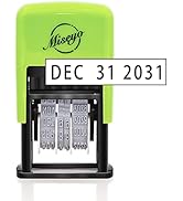 Miseyo Self Inking Date Stamp - Black Ink (2 Refill Ink pad Included)