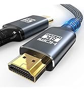 Eareyesail 8K HDMI 2.1 Cable 15 FT,48Gbps Ultra High Speed Gaming Braided Cables Support 8K@60HZ/...