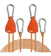 12FT Rope Retractable Ratchet Tie Down Straps 5/32" Reflctive Rope Hanger Grow Light Kayak Tent (...
