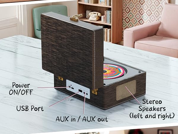 cd player players for home lecteur stereo bluetooth portable with speakers retro radio system disc