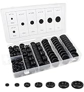 EASYEAH 170 PCS Rubber Grommet Firewall Hole Plug Set Electrical Wire Gasket Kit, Rubber Grommets...