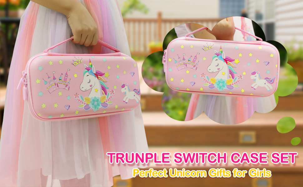 unicorn switch carrying case for nintendo switch for girls