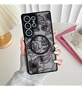 XIZYO Magnetic Case for Samsung Galaxy S25 Ultra Floral Rose Cute Phone Case [Compatible with Mag...
