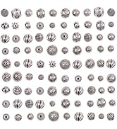 stino Silver Spacer Beads for Bracelet Earrings Necklace Making, Bulk Assorted Metal Jewelry Find...