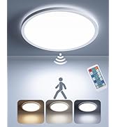 Matane Dimmable Motion Sensor LED Ceiling Light with Remote, 9 Inch Wired Flush Mount Ceiling Lig...