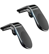 ZGLUZP 2Pcs Black Universal Phone Holder Clip Car Air Vent Magnetic Mount Holder Bracket for GPS ...