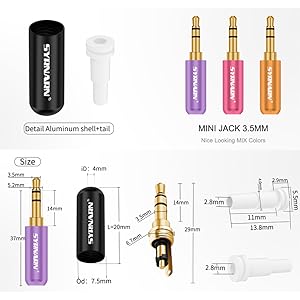 Also known as audio jack, telephone jack, stereo jack, mini jack, or mini stereo