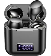 kurdene Wireless Earbuds, Mini Bluetooth Call Noise Canceling Headphones with Mic 40H Playtime De...