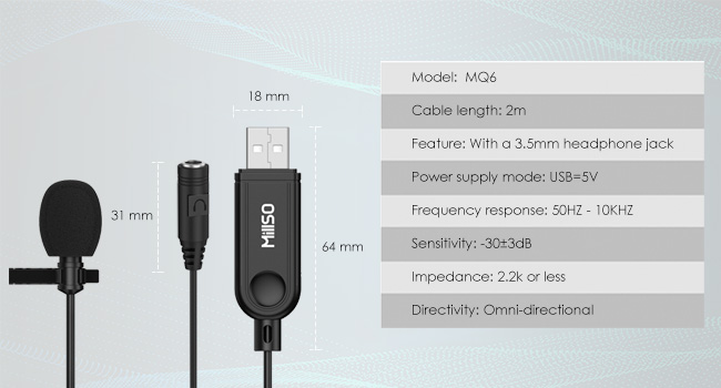 USB microphone clip on