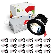 ASD 2 Inch LED Recessed Lighting with Chrome Reflector, 5 CCT 2700K-5000K CRI 90+, 8W 600 Lumens,...