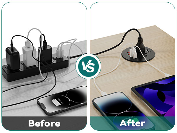 desk power grommet