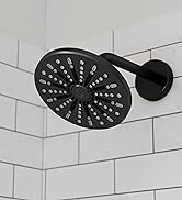 Design House 582718-BLK Ian Modern 8-inch 2-Function Showerhead, Matte Black