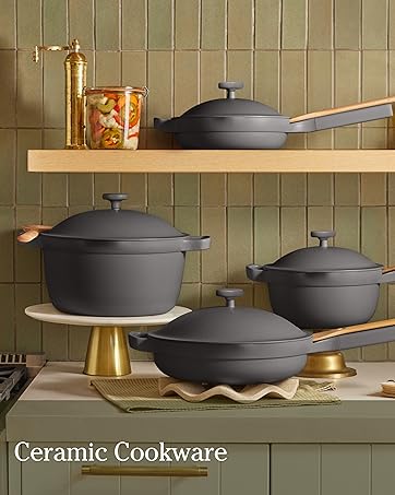 nonstick non-toxic cookware ceramic PFAS free pots and pans set oven safe non-stick fry pan durable