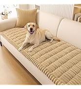 Smiry Couch Cover for Dogs Washable, Non Slip Fuzzy Pet Couch Covers for 3 Cushion Sofa Pet Frien...