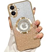Misscase for iPhone 16 Plus Magnetic Glitter Case Compatible with MagSafe,Full Protection Slim Sh...