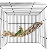 Bird Seagrass Mat 29.5"×7" Parrot Natural Grass Woven Net Hammock Hanging on Cage with Hooks Para...