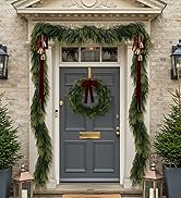 N&T NIETING 9FT Artificial Norfolk Pine Garlands, Real Touch Pine Garland, Faux Greenery Garland ...