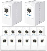 14Pcs Dust Bags Replacement for Ecovacs T30S(Not Combo) X2/X2 Pro/X2 Omni/X5 Omni Robot Vacuum Cl...