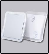 Small Travel Shower Mirror - Fogless Shower Shaving Mirror with Triple Suction Cups, Anti-Fog