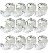 MJUNM Transparent Tapes with Dispenser, Glossy Finish Clear Tape Rolls with dispensers, Tape Refi...