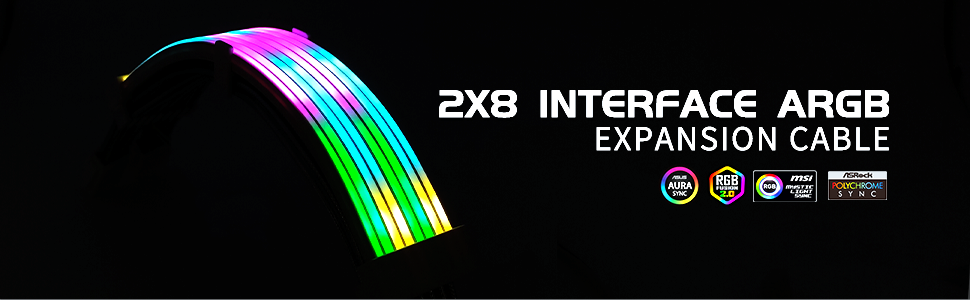 2x8 Pin ARGB PC Cables