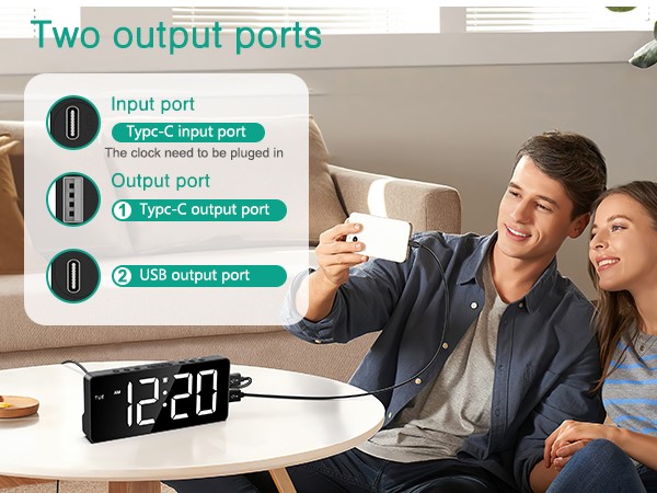 Digital Alarm Clock for Bedroom, LED Alarm Clock