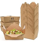 EcoDispose Kraft Paper Fold To Go Containers, Microwaveable Leak and Grease Proof Take Out Boxes ...